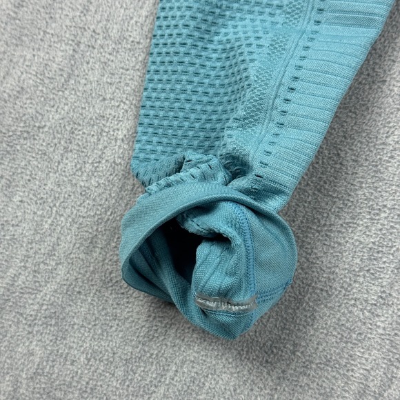 Gymshark Leggings Womens Small Blue Flawless Knit Tight 26" Yoga Gym Pants - Picture 4 of 13